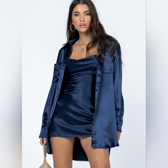 Princess Polly ANNALISE Set in Navy Size 4 - Picture 3 of 16